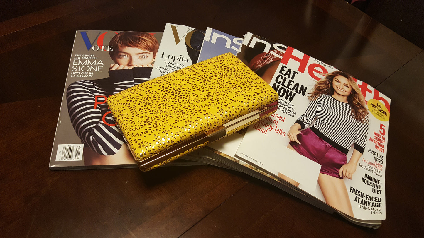 Laser Cut Box Clutch