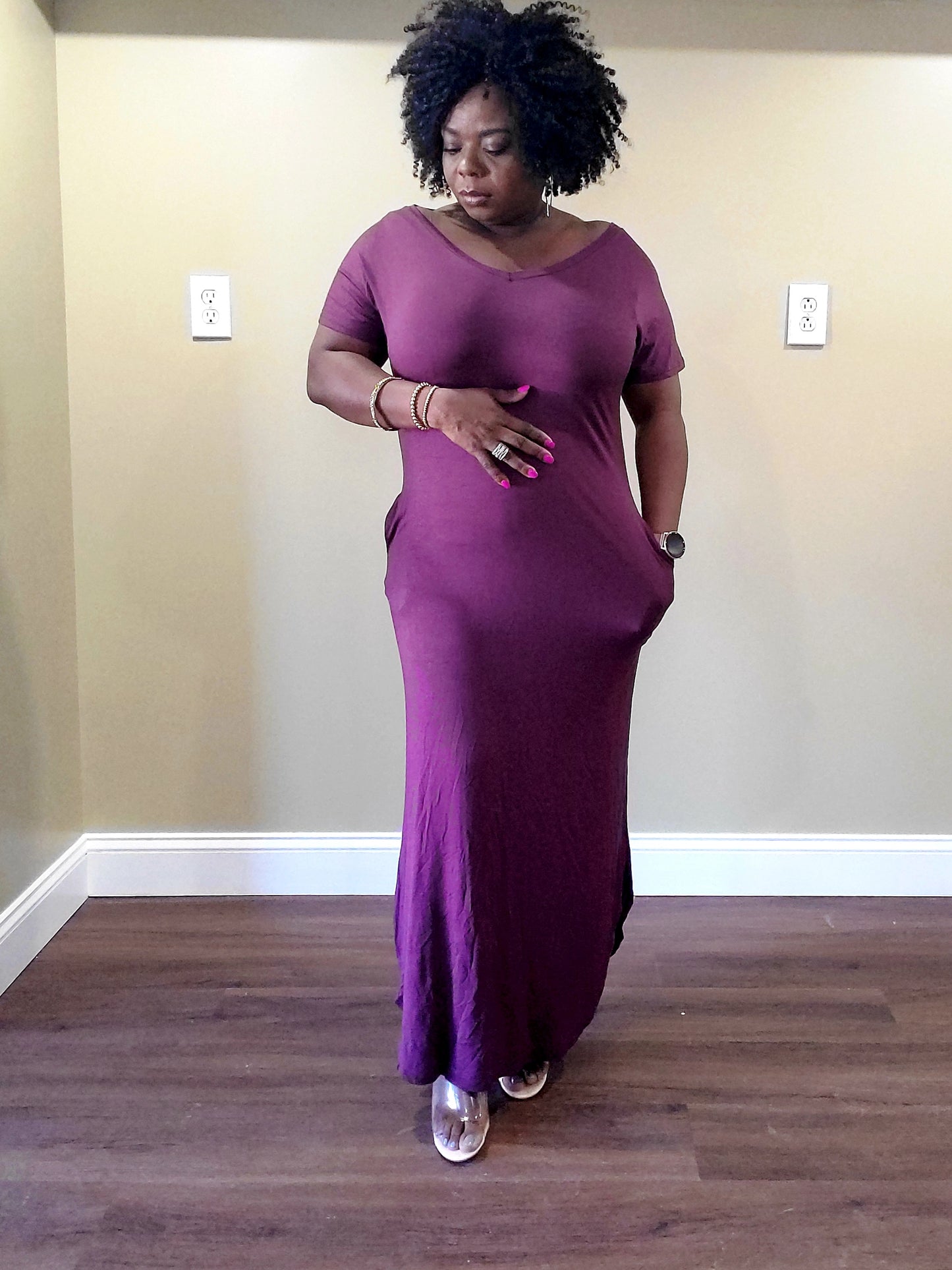 Mina Pocketed Maxi -Black